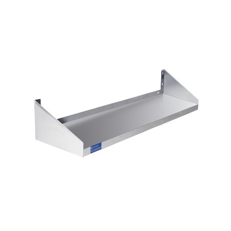 AMGOOD 12in X 36in Stainless Steel Wall Mount Shelf With Side Guards AMG WS-1236-SG